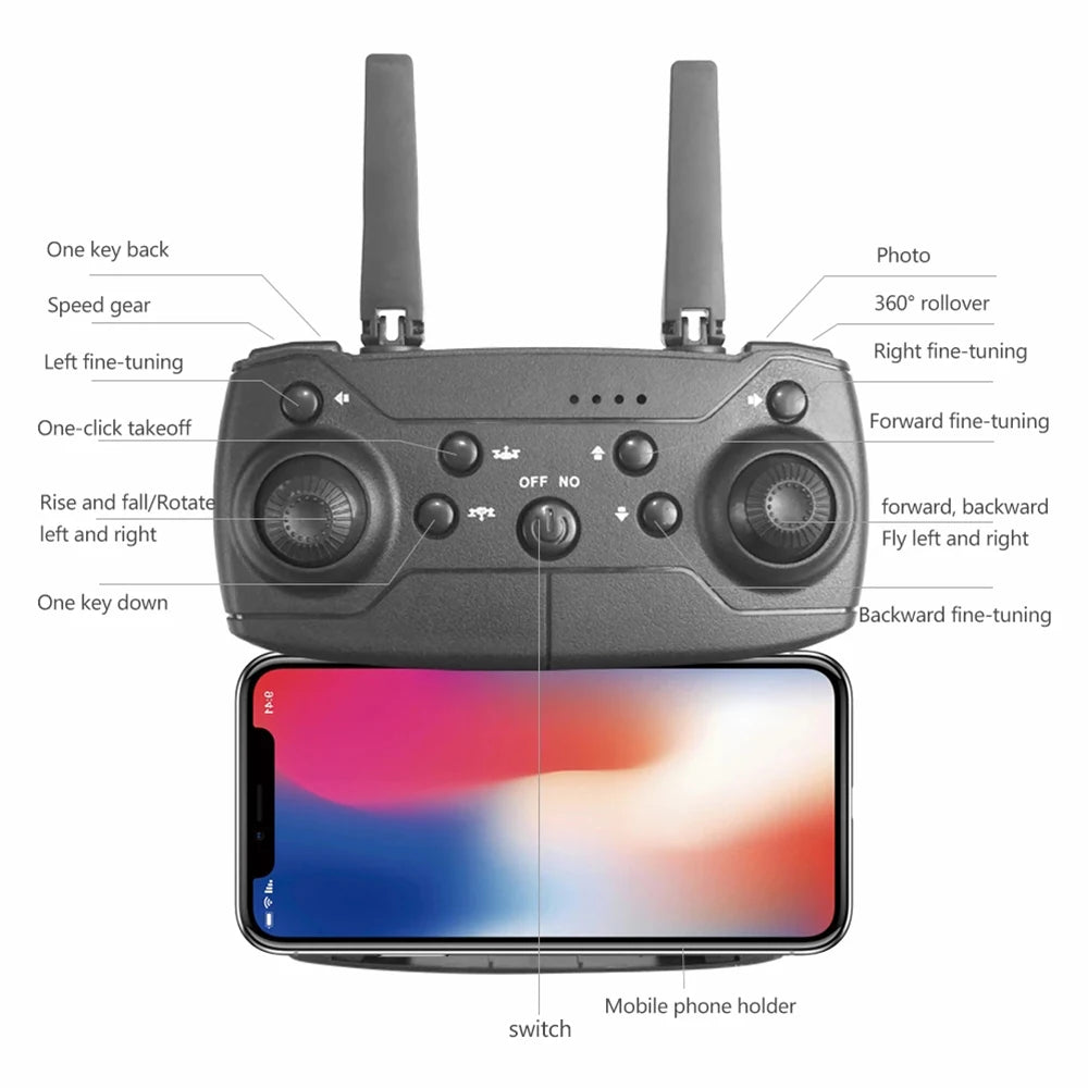 SkyNova E88 – 4K HD Foldable Drone with Wide-Angle Camera, WiFi FPV & Height Hold