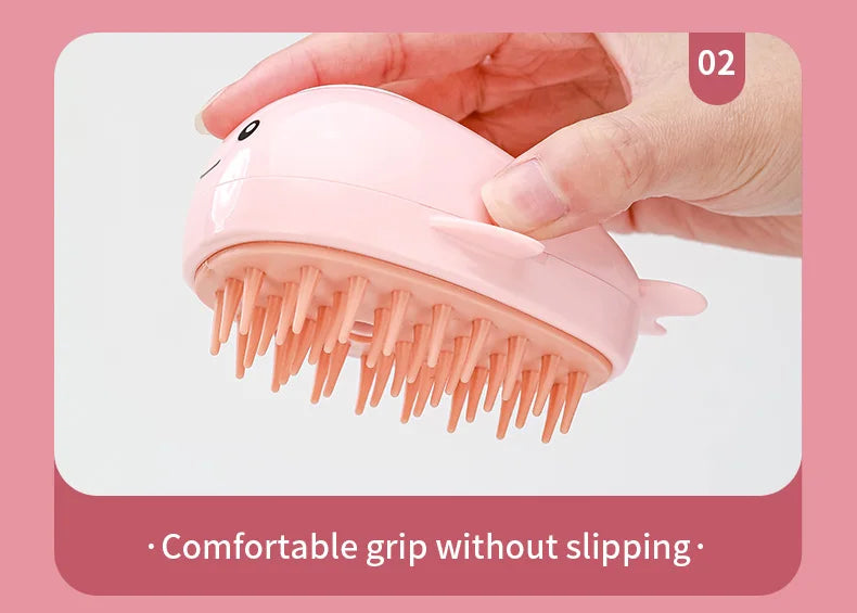 PawMist Pro – 3-in-1 Electric Pet Grooming Brush with Steam