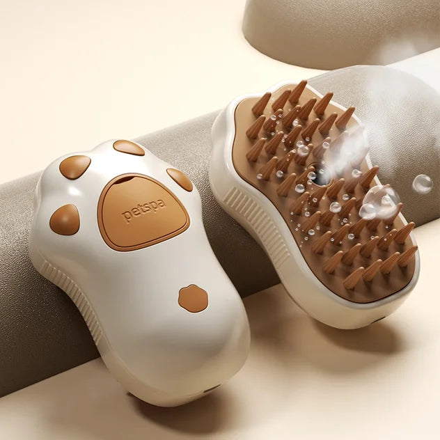 PawMist Pro – 3-in-1 Electric Pet Grooming Brush with Steam