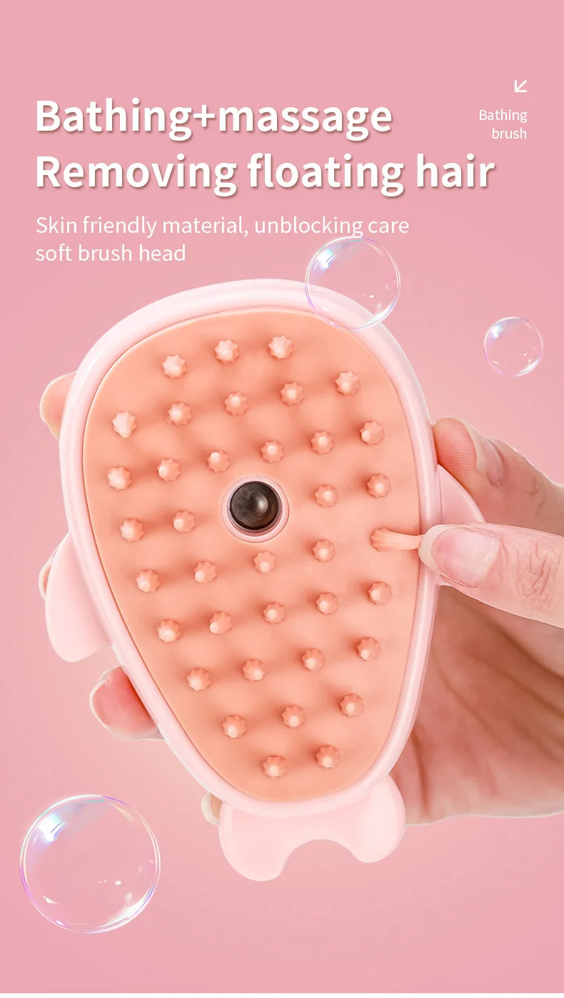 PawMist Pro – 3-in-1 Electric Pet Grooming Brush with Steam