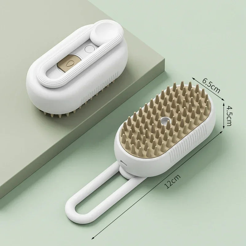 PawMist Pro – 3-in-1 Electric Pet Grooming Brush with Steam