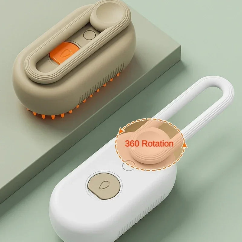 PawMist Pro – 3-in-1 Electric Pet Grooming Brush with Steam