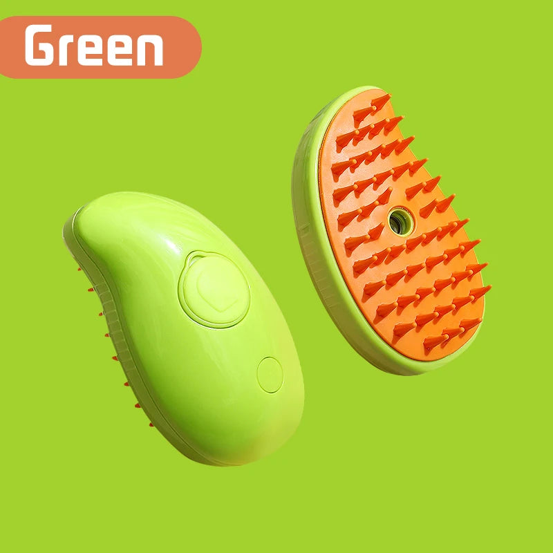 PawMist Pro – 3-in-1 Electric Pet Grooming Brush with Steam