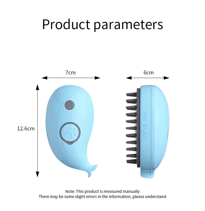 PawMist Pro – 3-in-1 Electric Pet Grooming Brush with Steam
