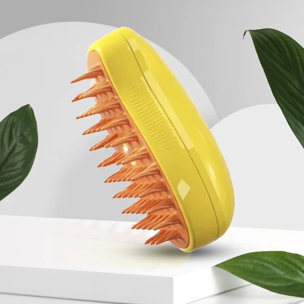 PawMist Pro – 3-in-1 Electric Pet Grooming Brush with Steam