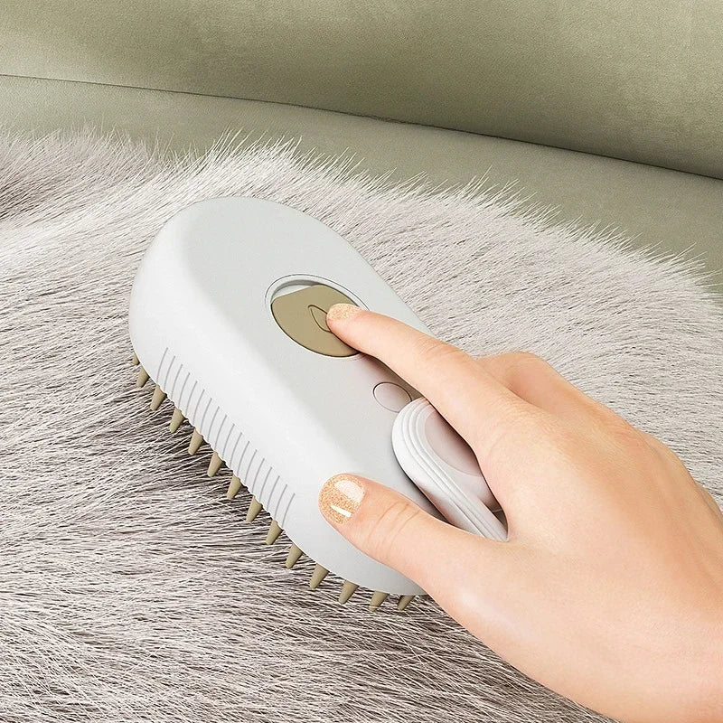PawMist Pro – 3-in-1 Electric Pet Grooming Brush with Steam