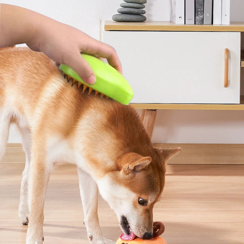PawMist Pro – 3-in-1 Electric Pet Grooming Brush with Steam