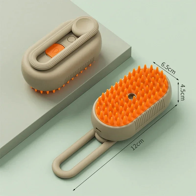 PawMist Pro – 3-in-1 Electric Pet Grooming Brush with Steam
